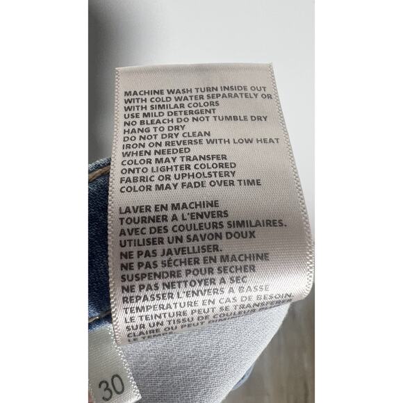 L’AGENCE Alicent High Rise Wide‎ Leg Jeans Havana Blue Wash Size 30 Made In USA - Picture 15 of 16